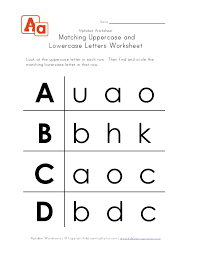 Match Abc Worksheets For Kids