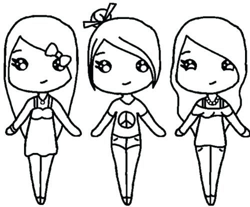 Kawaii Best Friend Cute Coloring Pages For Girls