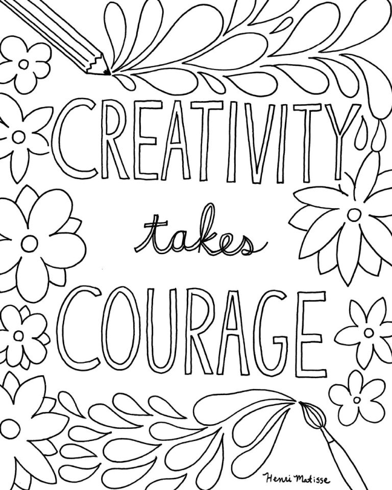 Motivational Coloring Pages For Kids