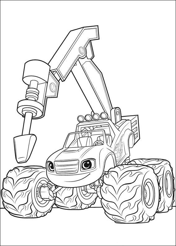 Blaze Monster Truck Colouring Pages