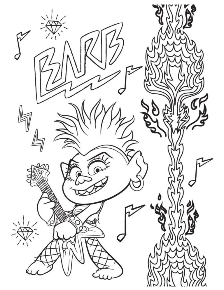 Princess Poppy Trolls World Tour Coloring Pages