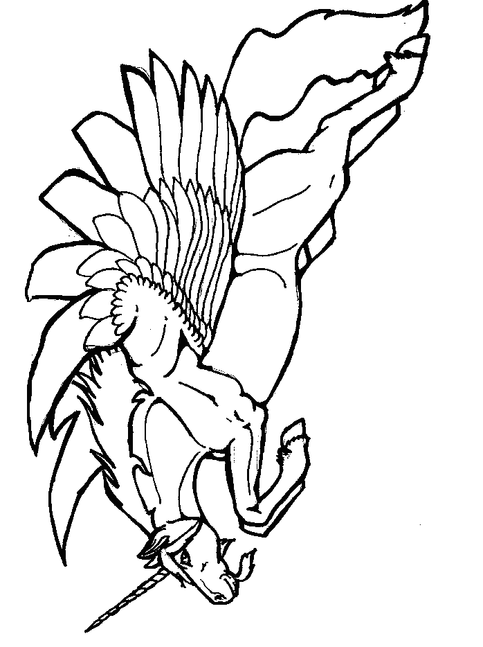 Real Alicorn Coloring Pages