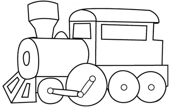 Train Coloring Picture