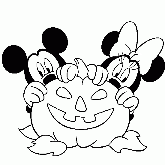 Mickey Mouse Full Size Printable Halloween Coloring Pages