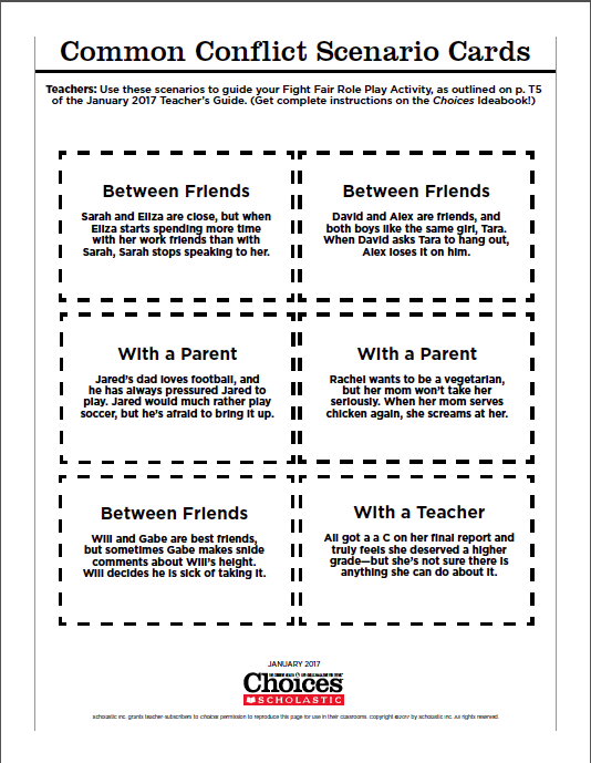 Conflict Resolution Worksheets For Elementary Students