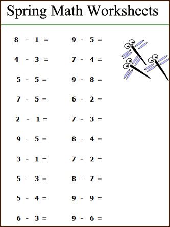 Math Worksheets Grade 1 Free