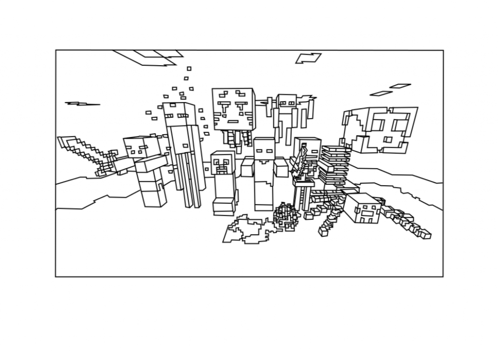 Minecraft Colouring In Pages