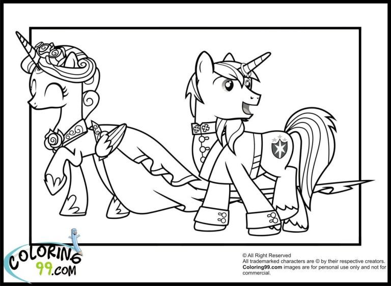 Free Printable Princess Cadence Wedding My Little Pony Coloring Pages