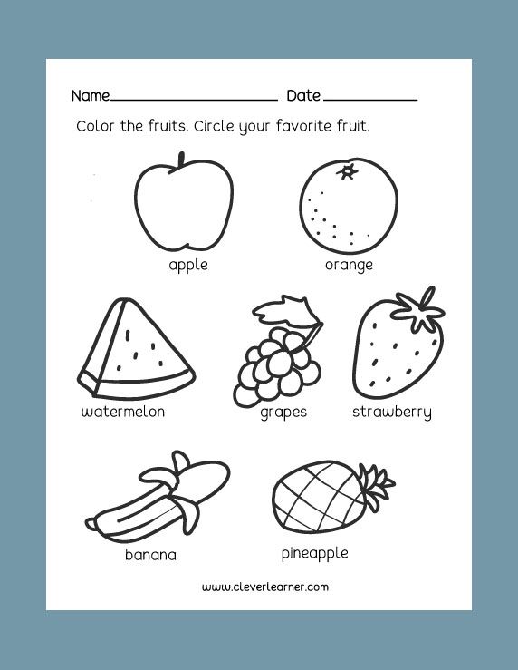Health Worksheets For Kindergarten