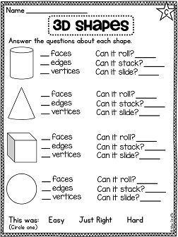 First Grade Shapes Worksheets For Grade 1