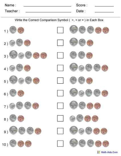 Comparing Philippine Money Worksheets For Grade 2