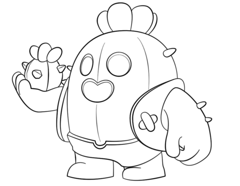Brawl Stars Coloring Pages Colette