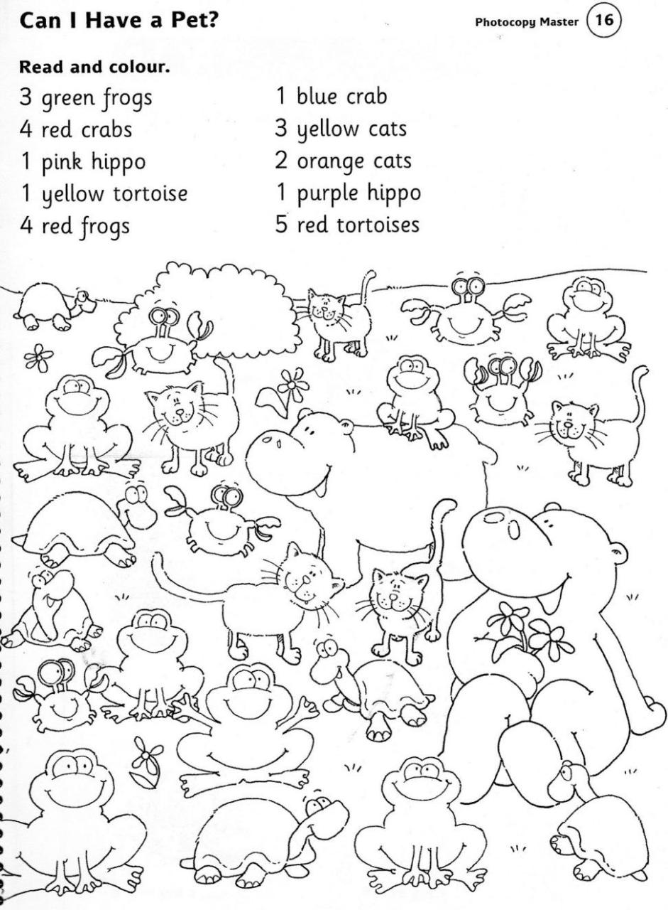 English Worksheets For Kids Preschool