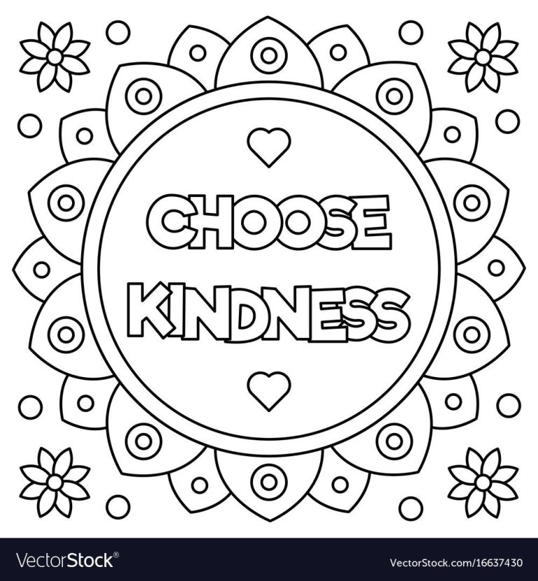 Children's Kindness Coloring Pages