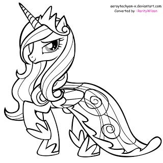 Princess Cadance Twilight Sparkle My Little Pony Coloring Pages