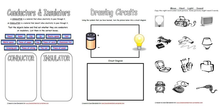Science Worksheets For Grade 2 Electricity