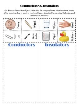 Conductors And Insulators Worksheet With Answer Key