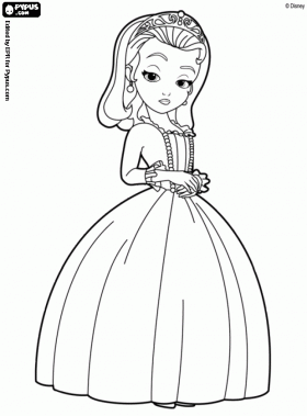 Amber Mermaid Sofia The First Coloring Pages