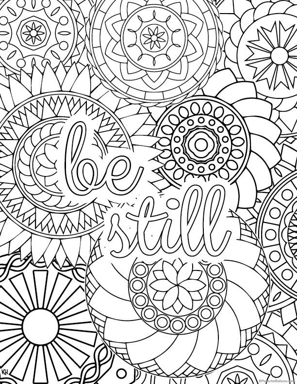 Relaxing Coloring Pages For Students