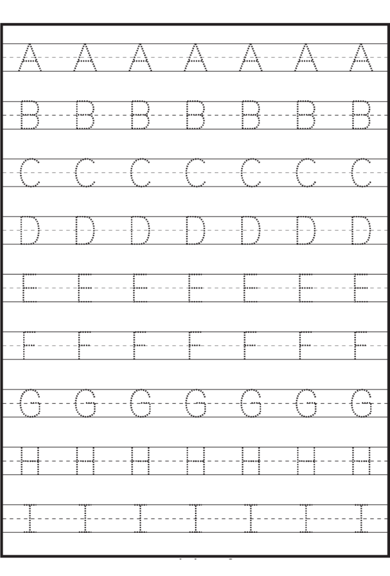 Tracing Preschool Tracing Printable Alphabet Letters