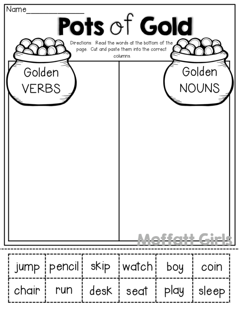 1st Grade Cut And Paste Worksheets Pdf