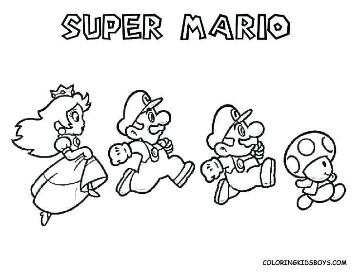 Printable Coloring Sheet Super Mario Coloring Pages
