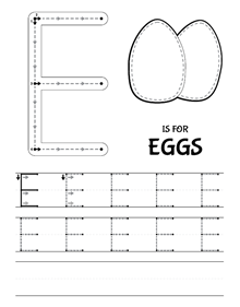 Capital Letter E Tracing Worksheets