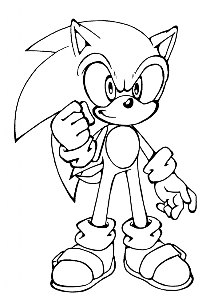Outline Sonic Boom Sonic Coloring Pages