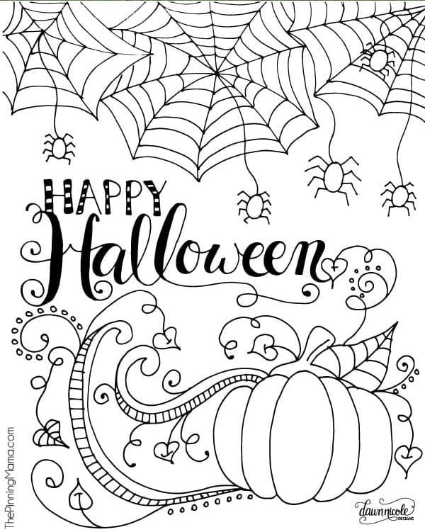 Free Printable Halloween Easy Cute Halloween Coloring Pages