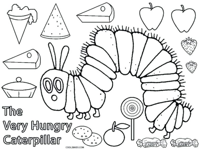 Free Hungry Caterpillar Coloring Pages
