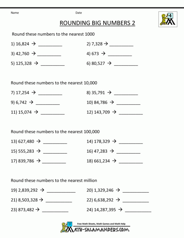Fractions Worksheets Grade 7 With Answers