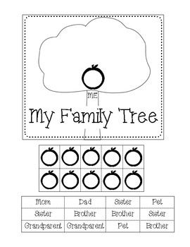 My Family Worksheets For Kindergarten