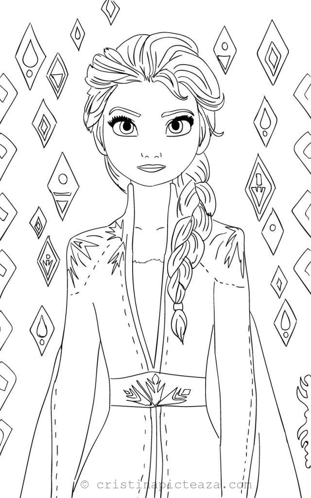 Elsa Full Body Full Size Frozen 2 Coloring Pages