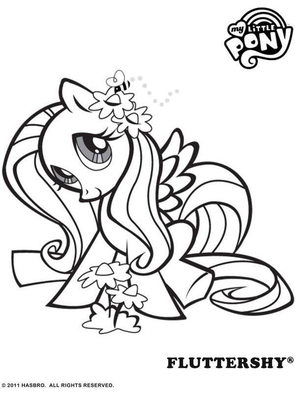 Twilight Sparkle Fluttershy Summer My Little Pony Coloring Pages