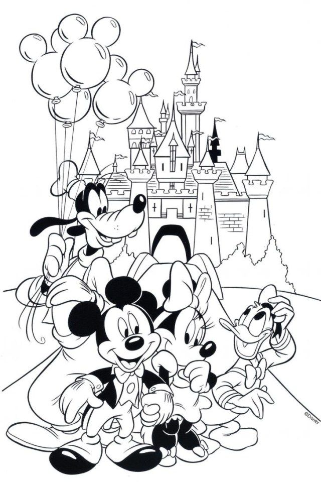 Mickey Mouse Pictures Coloring Pages