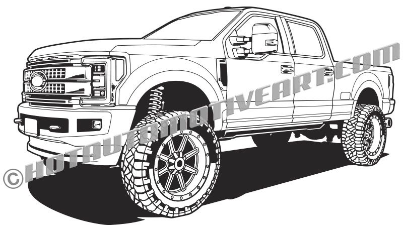 Free Printable Lifted Ford Truck Coloring Pages
