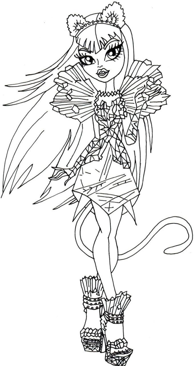 Easy Cute Monster High Coloring Pages