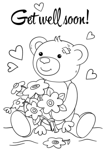 Get Well Printable Coloring Pages