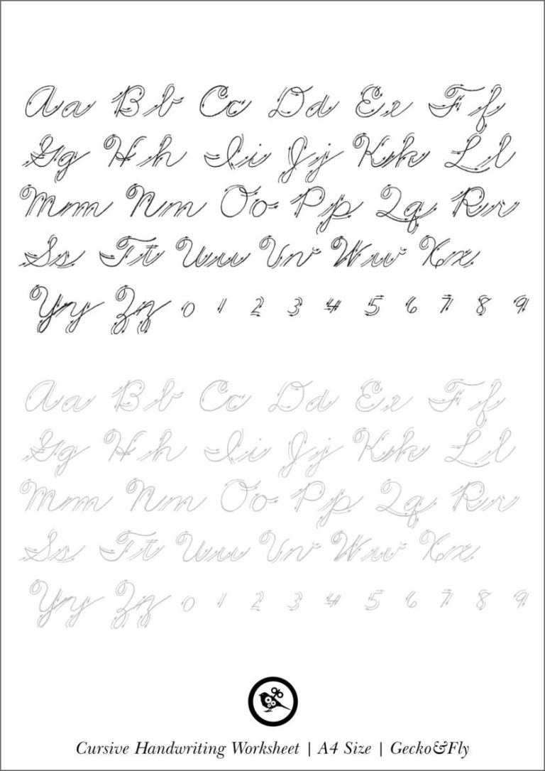 Penmanship Handwriting Practice For Adults