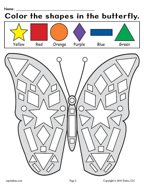 Shape Coloring Worksheets For Toddlers