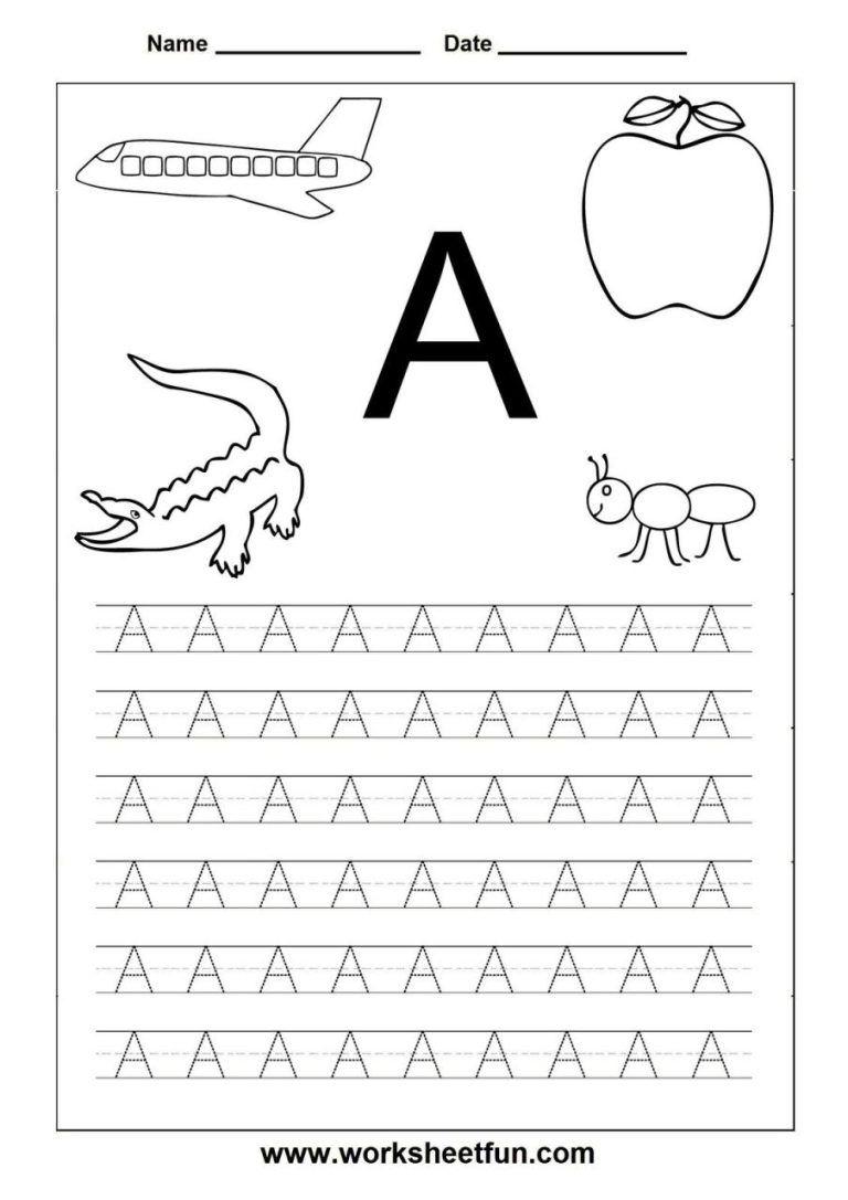 Large Traceable Letters For Preschoolers