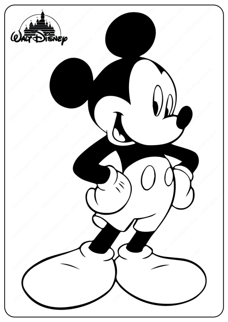 Printable Mickey And Minnie Mouse Coloring Pages