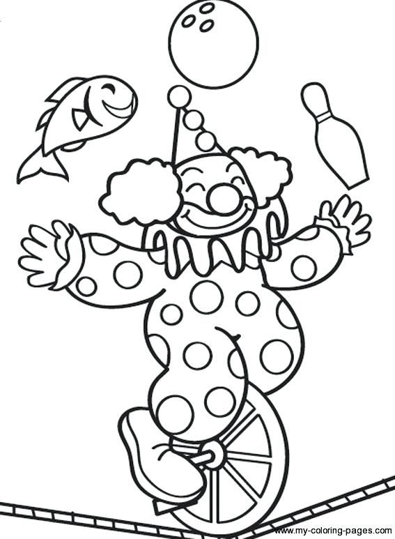Circus Coloring Pages For Kindergarten