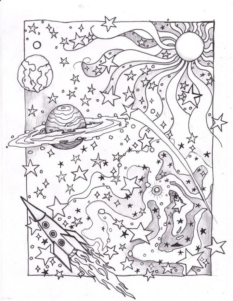 Galaxy Outer Space Coloring Pages