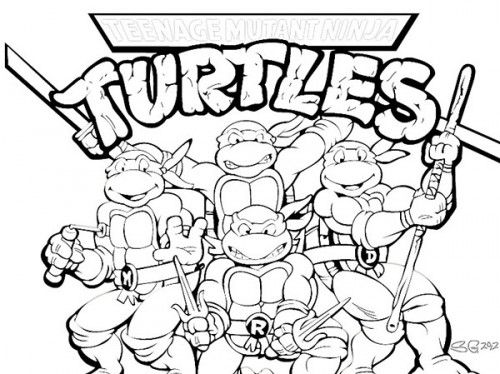 Teenage Mutant Ninja Turtle Coloring Sheets