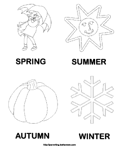 Free Printable Four Seasons Coloring Pages