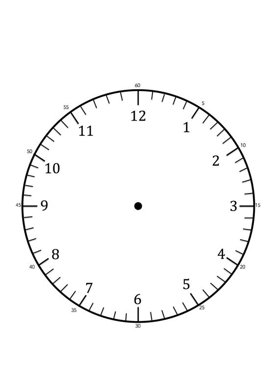 Clock Printable For Teaching