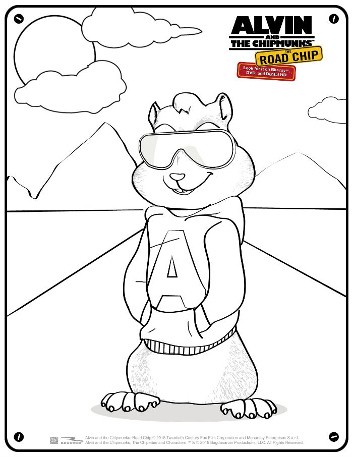 Alvin And The Chipmunks Coloring Pages Pdf