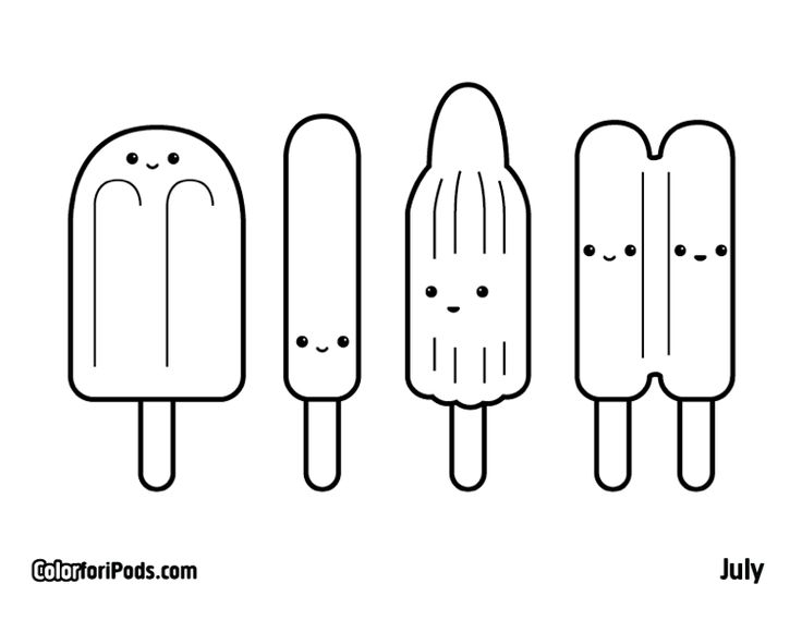 Popsicle Coloring Page To Print