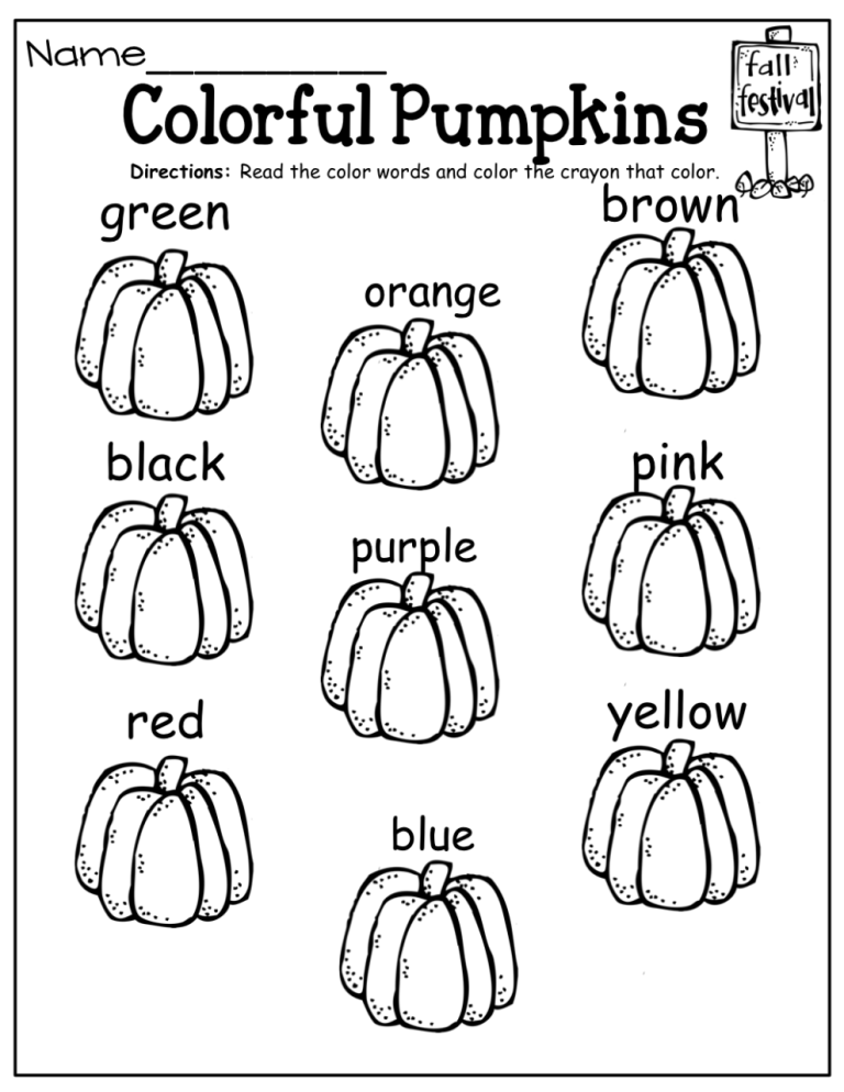 Pumpkin Pictures To Color For Toddlers